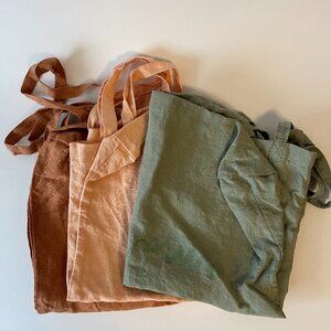 Dazed but Amazed Linen Totes - Set of 3